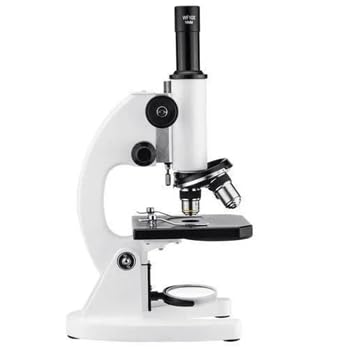 Student Microscope Metal Body, 4 Magnification Settings, Brass objectives with LED lamp-image-44