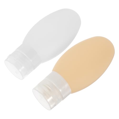 NOLITOY 2個 旅行用液体ボトル 装瓶 シリコン製 詰め替え可能 防漏漏れ トイレタリー容器 ボディローション シャンプー用 携帯便利 キャンプ