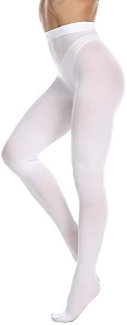 Frola Women's 80 Denier Soft Semi Opaque Solid Color Footed Pantyhose Tights