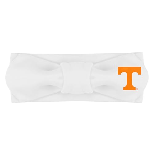 Image of Creative Knitwear Tennessee Volunteers Infant Girls White Solid Hair Knot Headband Embroidered Logo - Size Newborn - 4T
