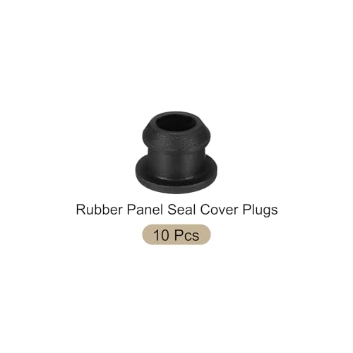 Image of Snap in Locking Hole Plugs Rubber Panel Seal Cover Drilled Silicone Caps, [for Kitchen Rubber, Waterproof Sealing Plugs] - 10mm /0.4in /Black /10Pcs