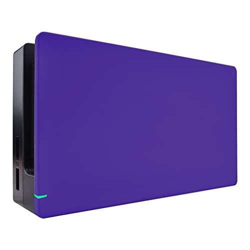 The Gaming Warehouse Custom Faceplate for NS Charging Dock, Soft Touch Grip DIY Replacement Housing Shell Compatible with Nintendo Switch Dock (Purple)