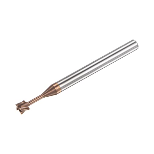Image of HARFINGTON T Slot End Mill Milling Cutter 4mm Cutting 3.5mm Depth 4mm Shank Solid Carbide Titanium Coated 4 Flutes for Stainless Steel Alloy
