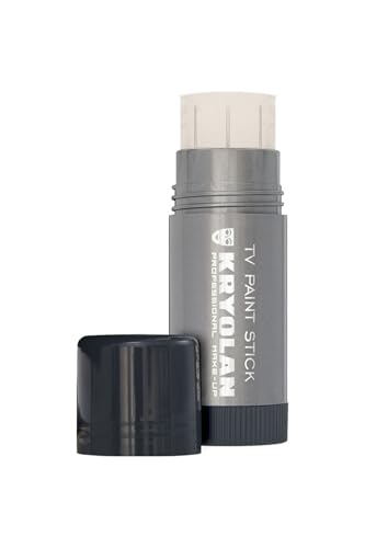 Kryolan TV Paint Stick - 00 Matte Kryolan Makeup Stick - Foundation Makeup - Makeup for TV, Theater, Stage, Acting, Face and Body, Full Coverage Cream Concealer Foundation - Made in USA (25 g)
