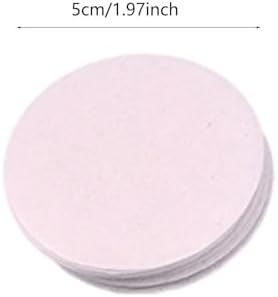 Luwecf 10 Pieces Non Woven Sheets Handmade Brooch Crafting Pads Circles Ornament Accessories for DIY Patchwork Sewing Suitable for Costume, 5cm White — view 3