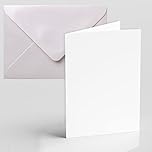 Pack of 20 A6 Blank Greeting Cards with Envelopes White 350 GSM Blank Cards and Envelopes for Card Making for Gift Greeting Cards Invitation Papa Prints®