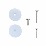 Türknauf-Loch-Abdeckplatte, 6,9 cm Durchmesser, runde Türloch-Abdeckplatte, einfache Installation, rostfreies Hardware-Zubehör mit Schrauben und Mutter für die Reparatur des alten Griffs, Weiß, 2