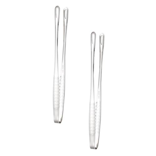 Zerodeko 2 Piezas Pinzas Para Barbacoa Pinza De Cocina Servicio Parrilla Alimento Parilla Tenazas Pinzas Abrazaderas De Bistec Clips De Comida Acero Inoxidable Silver
