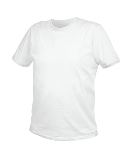 Högert Technik - T-shirt VILS z bawełny męski z krótkim rękawem koszulka robocza Basic Shirt oddychająca wytrzymała, biały, 3XL