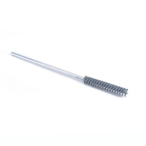 Garhgi Hone Tool Brush with Carbon Steel Shank, Silicon Carbide Abrasive Nylon 320 Grit Diameter 0.47"(12mm) for Metal Stainless Steel Cast Iron Deburring Deglazing Surface Finishing