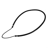 Fascia elastica da pesca in lattice naturale, tubo per attrezzi da pesca in mare, con capacità di espulsione rapida, lunghezza totale 74 cm (nero)