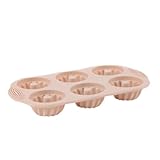 Backform aus Silikon, 6 Mulden, hitzebeständig | Keksform aus Silikon und Backzubehör, für Schokolade, Süßigkeiten, Kekse, Haus, Küche