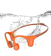 Image of mojawa Run Plus Bone Conduction Headphones, Open-Ear Bluetooth Headphones, 32GB MP3 Player, IP68 Waterproof Swimming Earbuds, Deep Bass, Secure Fit for Running, Gym and Daily Use, Black (Orange)