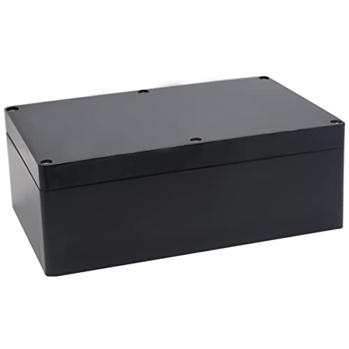 Image of Watertight Junction Box, IP67 Waterproof Project Box Durable ABS Plastic Electronic Enclosure Case for DIY Electrical Project Black 9.06 inch x 5.91 inch x 3.35 inch(230 x 150 x 85 mm)