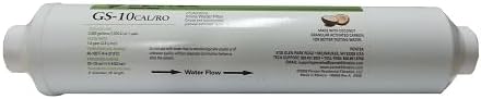 IPW Industries Inc-(255546-43) - GS-10CAL/RO - 10" x 2" Coconut Shell Granular Activated Carbon & Calcite Inline Filter 3/8" OD Quick Connect