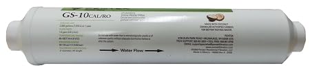 10 in x 2 in Inline Filter OD, 3/8 in, GS-10CAL/RO