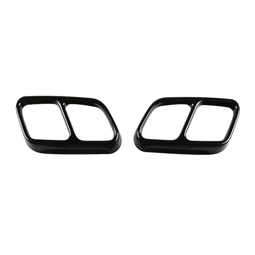 Escape Salida Doble Curva Pegatinas Cubierta Tubo Escape Acero Inoxidable Color Negro Para Para Benz Para CLS Para W218 2012-2017 Accesorios Para Coche