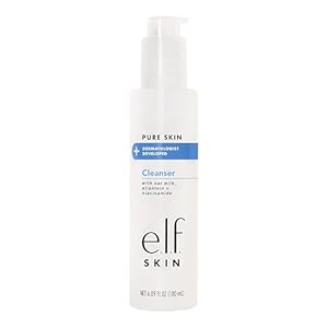 e.l.f. SKIN Pure Skin Cleanser, Non-Foaming Creamy & Gentle Daily Face Wash, Removes Dirt, Oil & Impurities Without Irritation