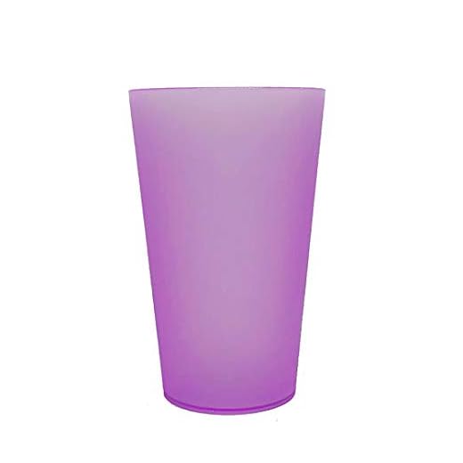 Monteluz - Juego de 18 Vasos de Plástico Reutilizables Duros y Originales - Irrompibles - 330ml Libres de Bpa (Morado, 18)
