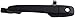 Dorman 90754 Front Driver Side Exterior Door Handle Compatible with Select Ford Models, Primed Black