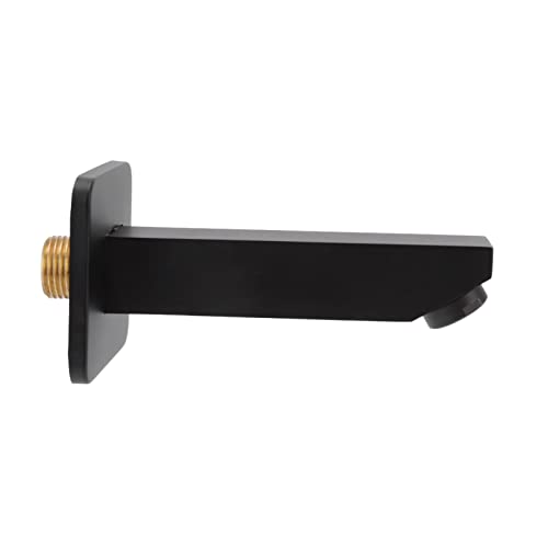 Wall Mounted Basin Spout G1/2 Black Bath Filler Tap Spout,Concealed Tub Taps Water Outlet Matte Black for Bathroom Hotel