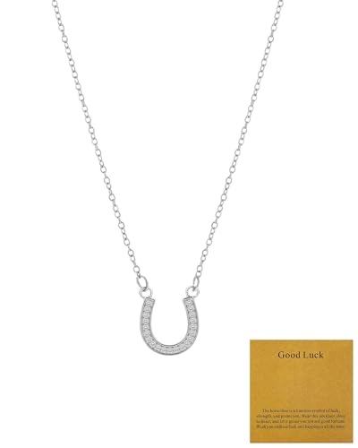 Collier mors de cheval anti-ternissement en or 14 carats pour femme