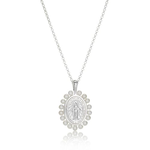 Collar de la Virgen María en plata y perlas, un recuerdo para siempre