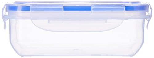 Image of Aristo Lock & Fresh 201 Plastic Storage Container For Storing snacks, multipurpose use Set of 4-770 ML, Transparent Clear, medium (LOCK&FRESH201) (15.5x 15.5 x 6cm)