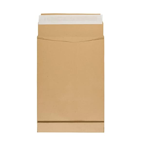 Idena 346096 - Faltentasche haftklebend ohne Fenster, DIN B4, 150 g/m², 4 cm Boden, 10 Stück, 250 x 353 x 40 mm, natron… – Bild 5