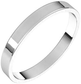 Jewels By Lux Sterling Silver Ultra-Lightweight Flat Band
