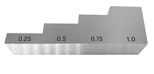 4 Step 6063 Aluminum Block de Calibración para Medidor de Espesor Ultrasónico 0.250" 0.500" 0.750" 1.000" para Pruebas NDT de Espesor y Linealidad miniatura 1