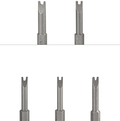 QWORK Schraubendreher Bits U Typ sicherheitsbits 1/4" Hex Shank 50mm Lange S2 Legierter Stahl Spezial Bit Set