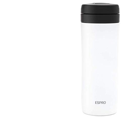 Espro Travel Coffee Press, Stainless Steel, 12 Oz (Bright White) #TOP1