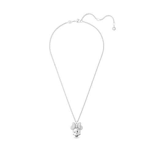 Swarovski Disney Minnie Mouse pendant, White, Rhodium Finished3