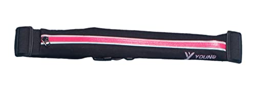 Image of Sport Running Marathon Polyester Waist Bag Pouch and Belt (Zip Color May Wary) (Pink)