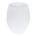Brondell L60-EW LumaWarm Heated Toilet Seat with Night Light, Three Temperature Settings, Gentle Close Lid, Easy Installation, Built-in Controls, Elongated, White