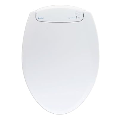 Brondell L60-EW LumaWarm Heated Toilet Seat with Night Light, Three Temperature Settings, Gentle Close Lid, Easy Installation, Built-in Controls, Elongated, White