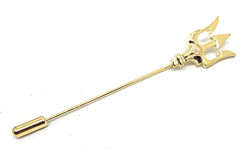 D&L Menswear Gold Plated Trident Lapel Pin