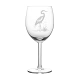 MIP Wine Glass Goblet Heron Bird