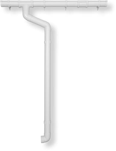 4Home&Garden Dachrinnen Set RG 80 weiß 350 cm Pultdach Komplettset