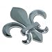 Louisiana Fleur-de-Lis Chrome Car Emblem