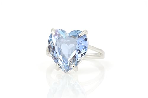 Bague tanzanite cœur, cadeau idéal né en décembre