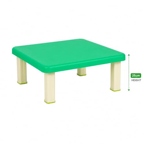 Image of Plastic Strong and Durable Kids Table for Studying Dining Home Virgin Material for 2 to 10 Years | Sustain Upto 50 KG (Green Low Table)