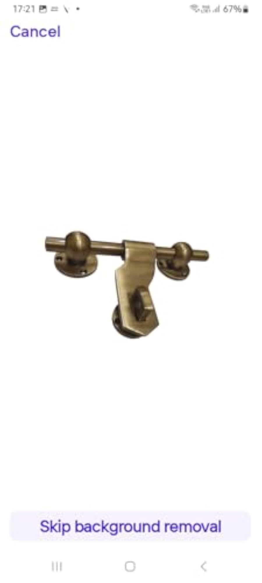Decorative Brass Door Aldrop, Antique Finish, 8 Inch