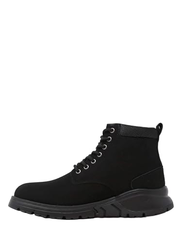 Bottines en cuir noir Docksteps DSM570201 aux finitions soignées