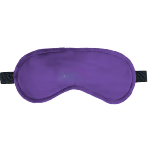 Image of Microfiber Travel Pillow with Eye Mask - Soft Neck Support Pillow for Airplane, Car, Train & Office - Compact & Lightweight Travel Essentials Set for Men & Women,Purple