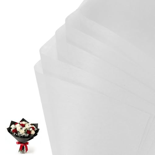 Papier d'emballage en coton imperméable haut de gamme blanc pour art floral