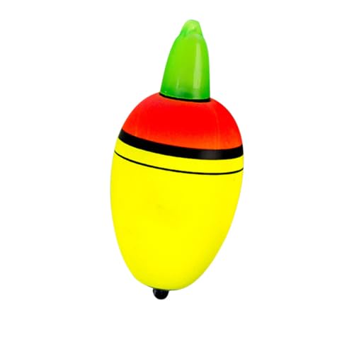 Luminous Fishing Floats 30g Eva Lighted Bobbers for Freshwater Saltwater Night Fishing, Yellow, 3.14 * 1.57 * 1.57inch(Random Color)