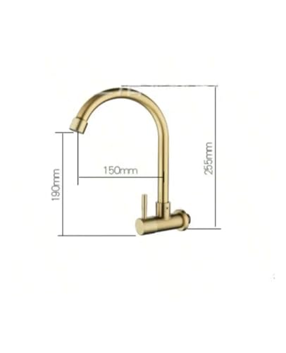 Robinet évier froid simple mural pour optimiser l'espace du lave-mains - 5