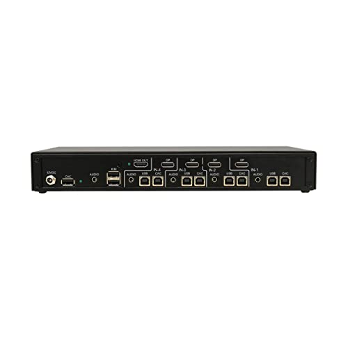 Image of Tripp Lite Secure KVM Switch, 4-Port DisplayPort to HDMI, US Government NIAP-Certified PP4.0 Security, Common Access Card (CAC) Port, 4K @ 60Hz Quality, TAA Compliant, 3-Year Warranty (B002-HD1AC4-N4)